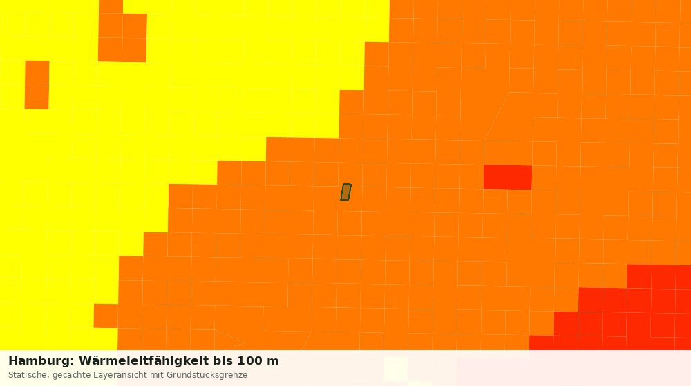 Statische Kartenansicht: Hamburg: Wärmeleitfähigkeit bis 100 m