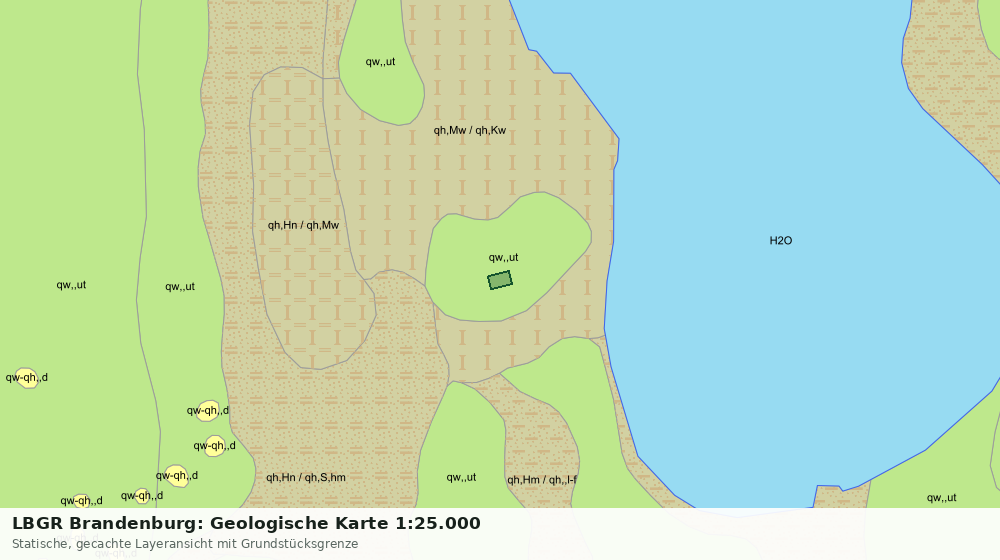 Statische Kartenansicht: LBGR Brandenburg: Geologische Karte 1:25.000