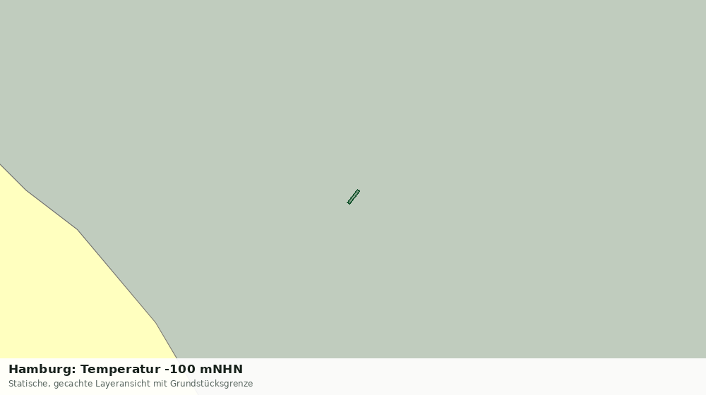 Statische Kartenansicht: Hamburg: Temperatur -100 mNHN