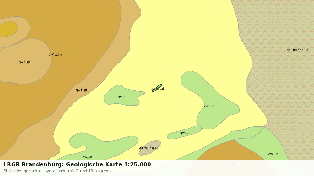 Statische Kartenansicht: LBGR Brandenburg: Geologische Karte 1:25.000
