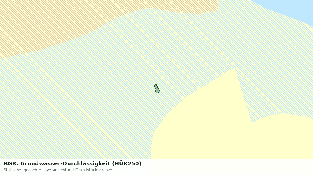 Statische Kartenansicht: BGR: Grundwasser-Durchlässigkeit (HÜK250)