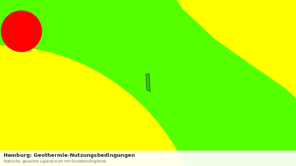 Statische Kartenansicht: Hamburg: Geothermie-Nutzungsbedingungen