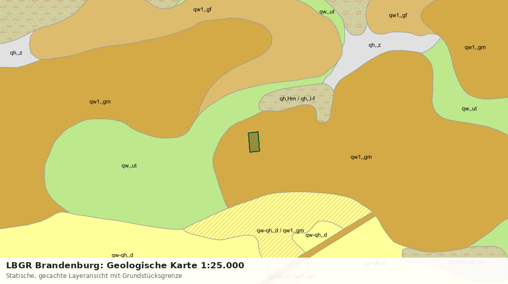 Statische Kartenansicht: LBGR Brandenburg: Geologische Karte 1:25.000