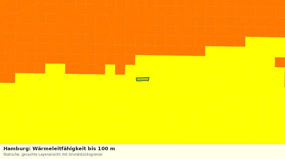 Statische Kartenansicht: Hamburg: Wärmeleitfähigkeit bis 100 m