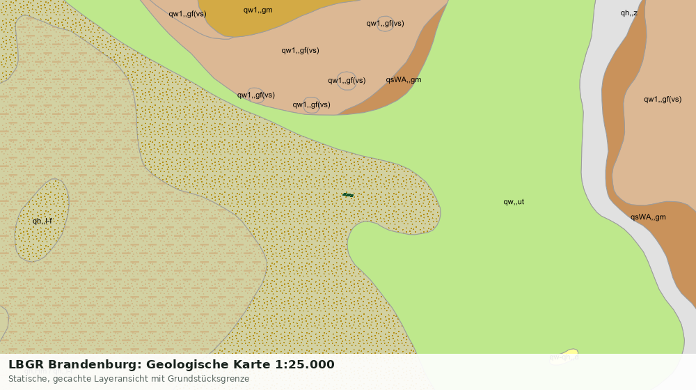 Statische Kartenansicht: LBGR Brandenburg: Geologische Karte 1:25.000