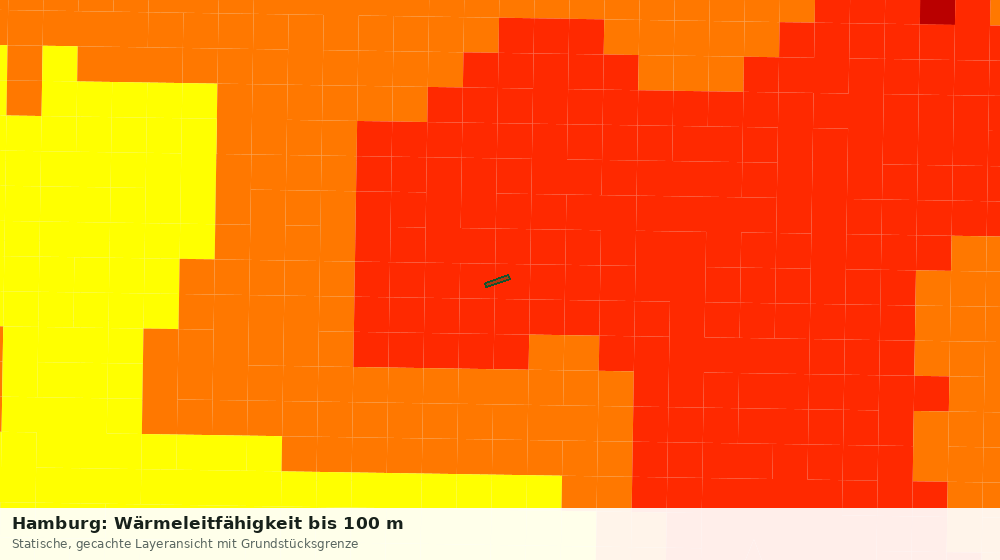 Statische Kartenansicht: Hamburg: Wärmeleitfähigkeit bis 100 m