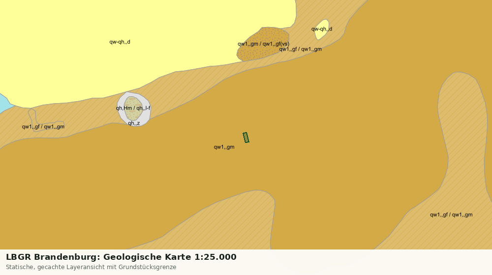 Statische Kartenansicht: LBGR Brandenburg: Geologische Karte 1:25.000