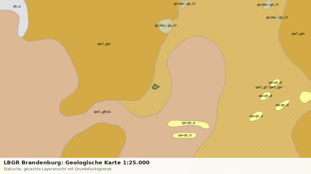 Statische Kartenansicht: LBGR Brandenburg: Geologische Karte 1:25.000