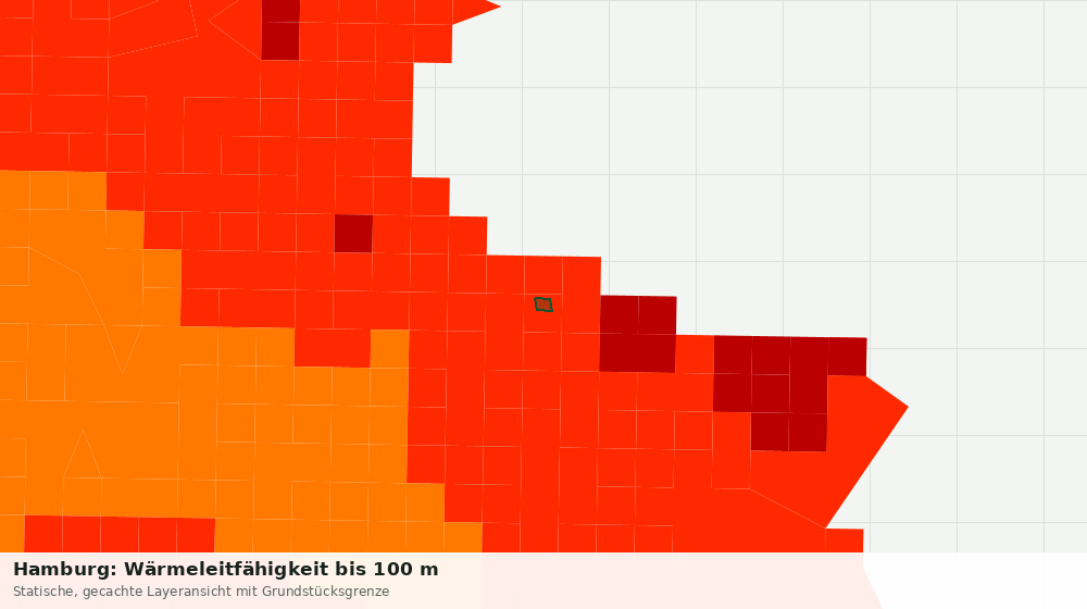 Statische Kartenansicht: Hamburg: Wärmeleitfähigkeit bis 100 m