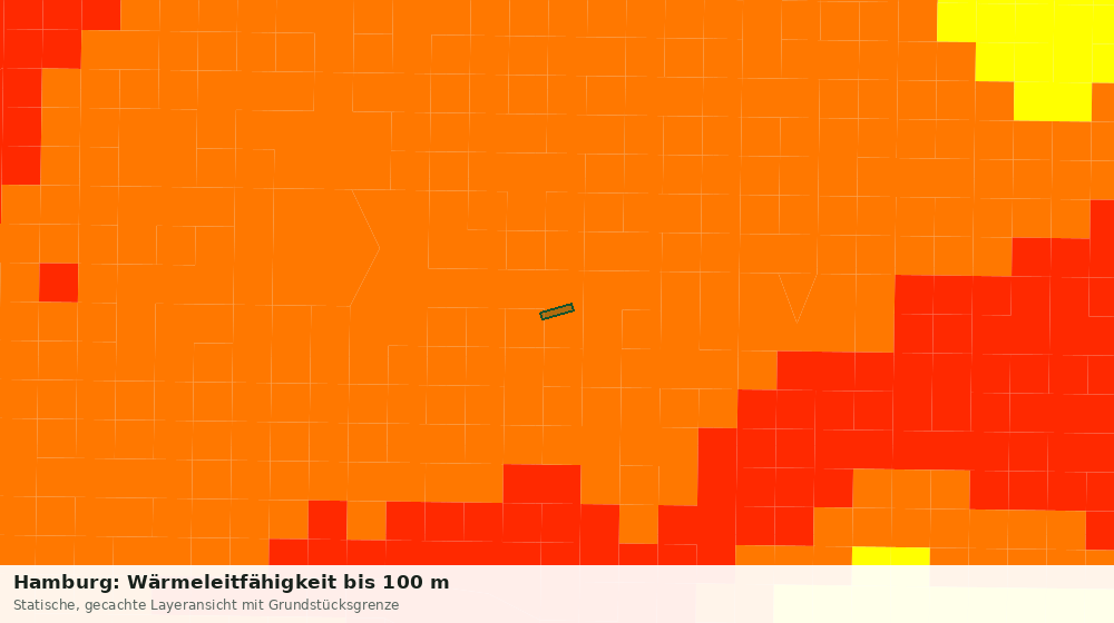 Statische Kartenansicht: Hamburg: Wärmeleitfähigkeit bis 100 m