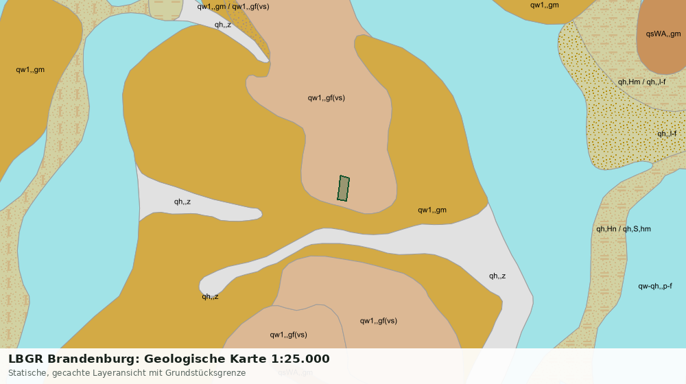 Statische Kartenansicht: LBGR Brandenburg: Geologische Karte 1:25.000