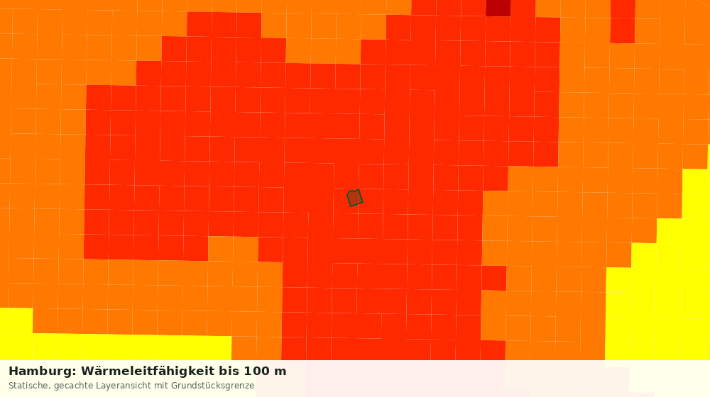Statische Kartenansicht: Hamburg: Wärmeleitfähigkeit bis 100 m