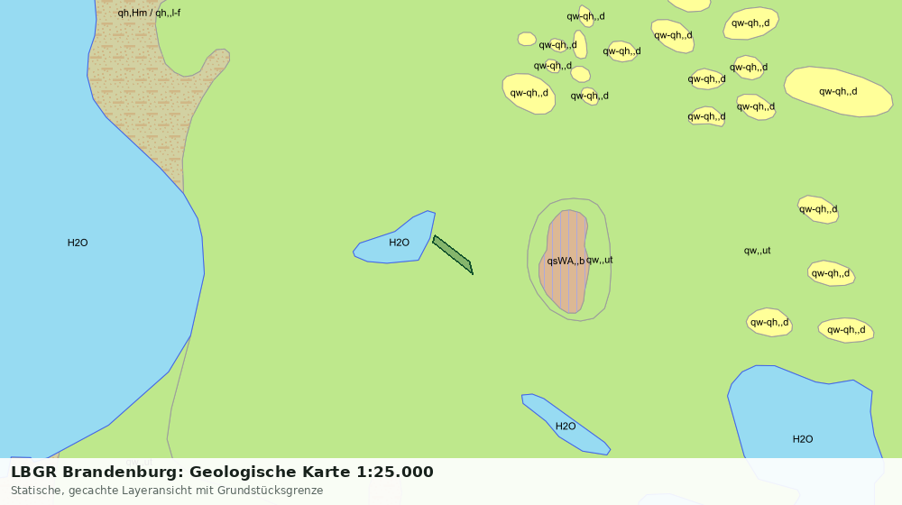 Statische Kartenansicht: LBGR Brandenburg: Geologische Karte 1:25.000
