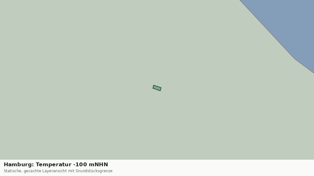 Statische Kartenansicht: Hamburg: Temperatur -100 mNHN