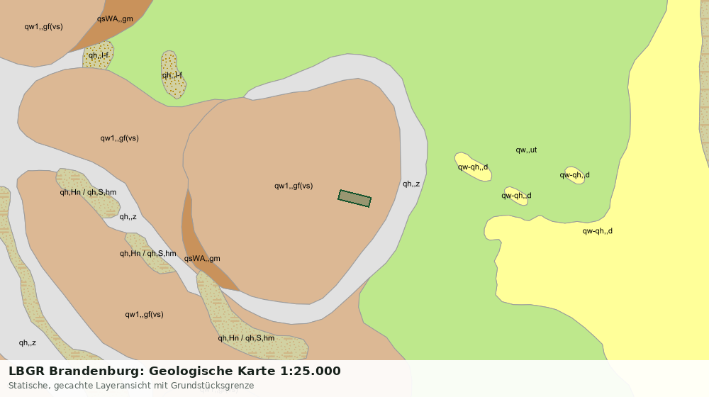 Statische Kartenansicht: LBGR Brandenburg: Geologische Karte 1:25.000