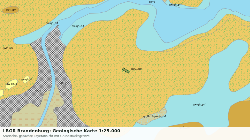 Statische Kartenansicht: LBGR Brandenburg: Geologische Karte 1:25.000