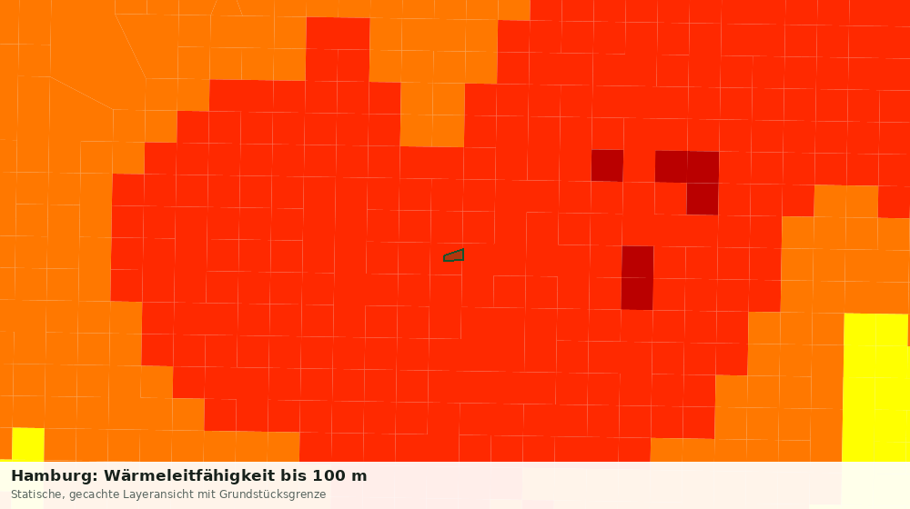 Statische Kartenansicht: Hamburg: Wärmeleitfähigkeit bis 100 m