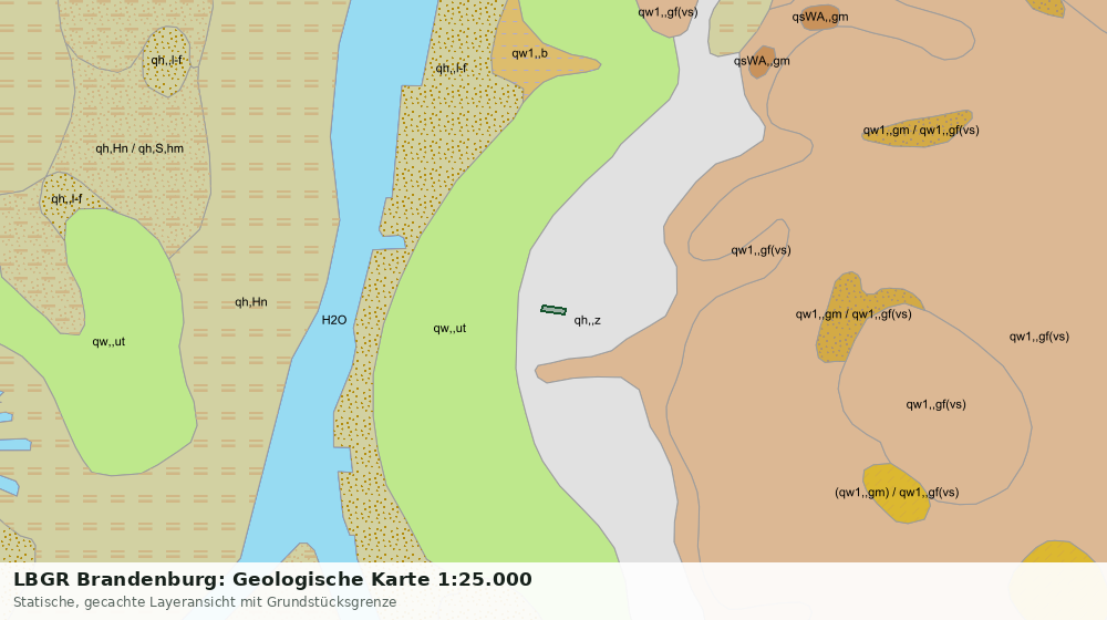 Statische Kartenansicht: LBGR Brandenburg: Geologische Karte 1:25.000