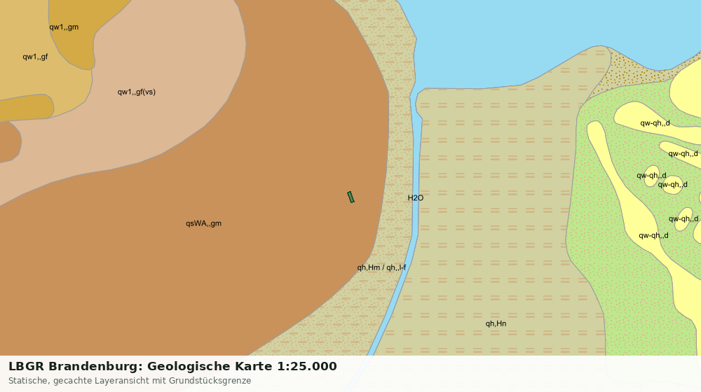 Statische Kartenansicht: LBGR Brandenburg: Geologische Karte 1:25.000