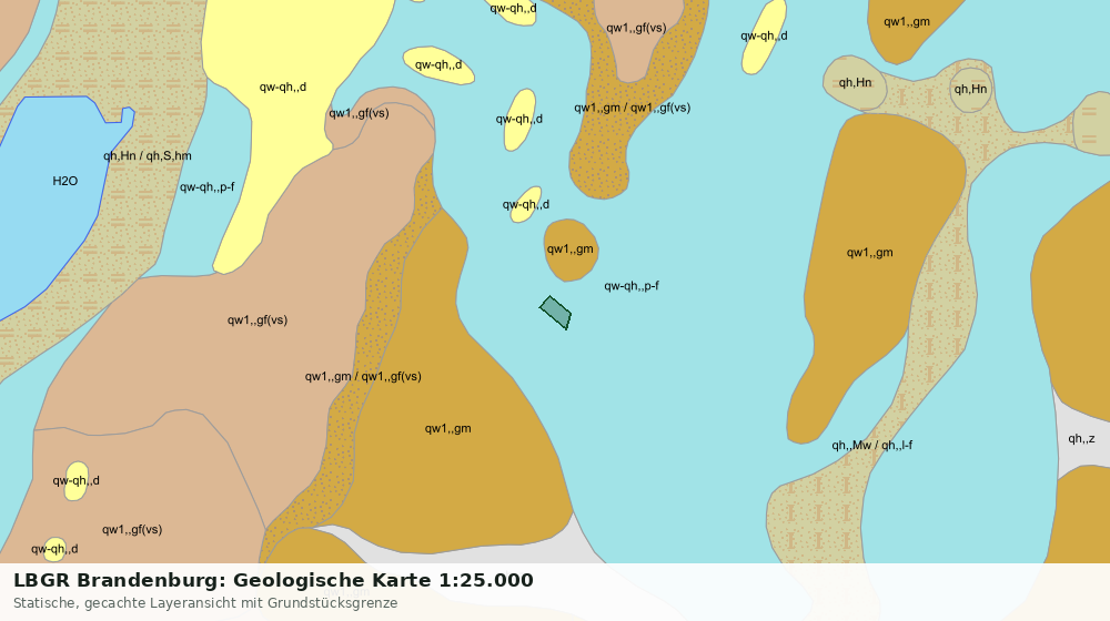 Statische Kartenansicht: LBGR Brandenburg: Geologische Karte 1:25.000