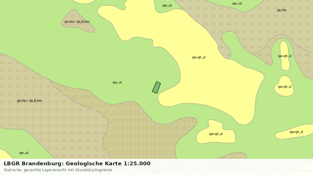 Statische Kartenansicht: LBGR Brandenburg: Geologische Karte 1:25.000