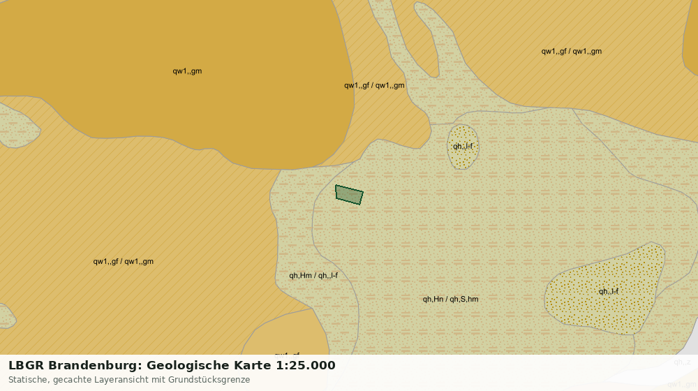 Statische Kartenansicht: LBGR Brandenburg: Geologische Karte 1:25.000