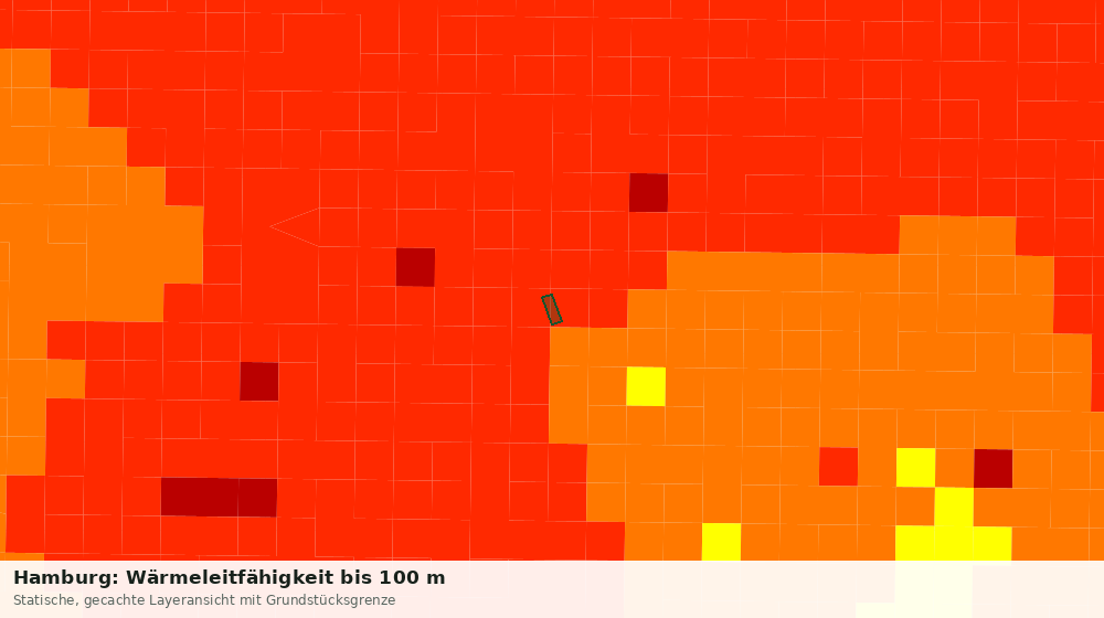 Statische Kartenansicht: Hamburg: Wärmeleitfähigkeit bis 100 m
