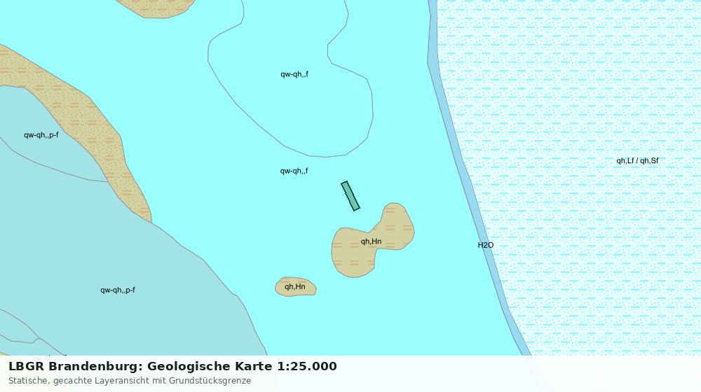 Statische Kartenansicht: LBGR Brandenburg: Geologische Karte 1:25.000