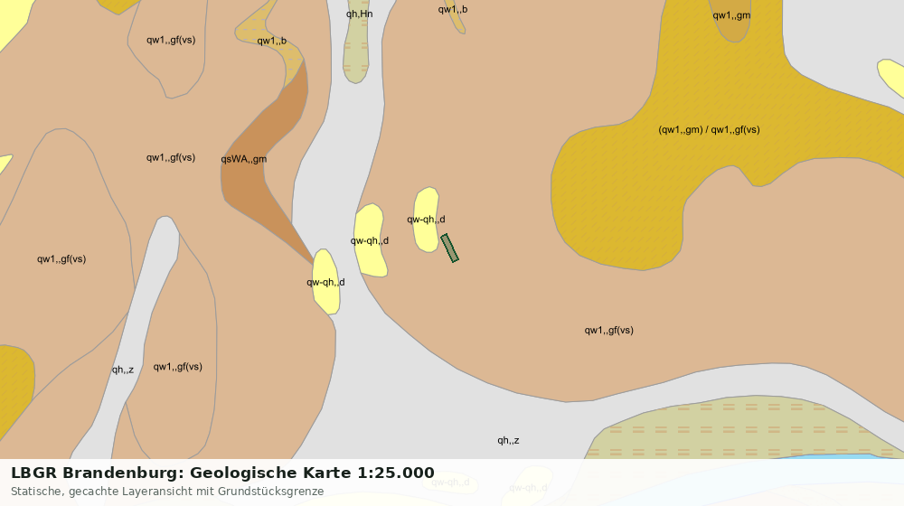 Statische Kartenansicht: LBGR Brandenburg: Geologische Karte 1:25.000