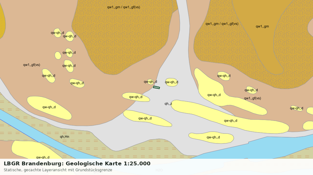 Statische Kartenansicht: LBGR Brandenburg: Geologische Karte 1:25.000