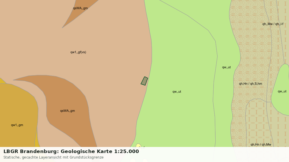 Statische Kartenansicht: LBGR Brandenburg: Geologische Karte 1:25.000