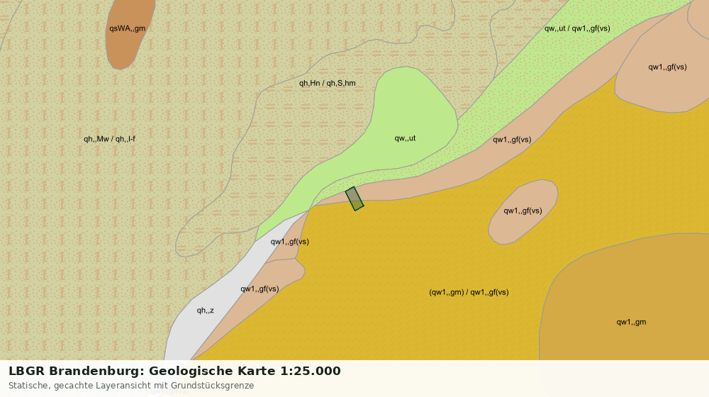 Statische Kartenansicht: LBGR Brandenburg: Geologische Karte 1:25.000