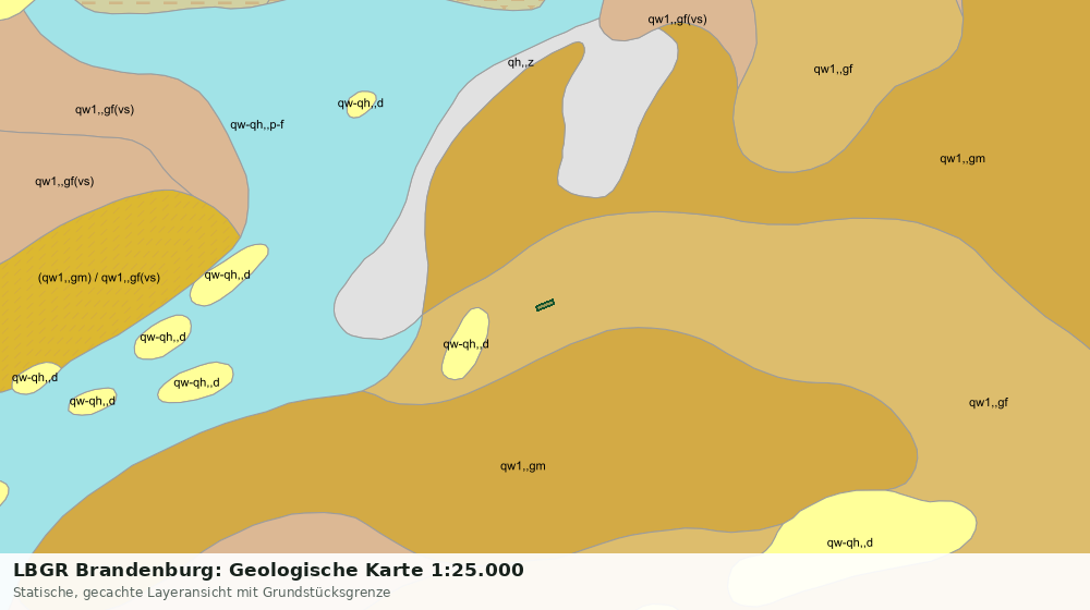 Statische Kartenansicht: LBGR Brandenburg: Geologische Karte 1:25.000