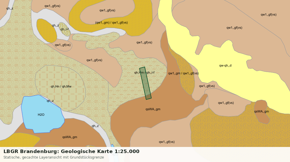 Statische Kartenansicht: LBGR Brandenburg: Geologische Karte 1:25.000