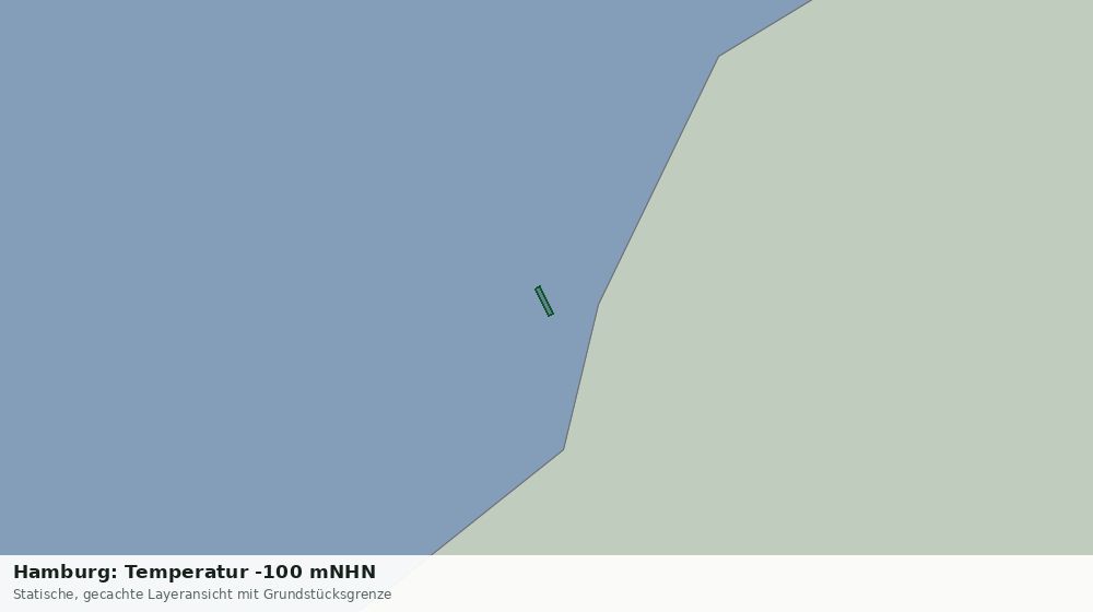 Statische Kartenansicht: Hamburg: Temperatur -100 mNHN