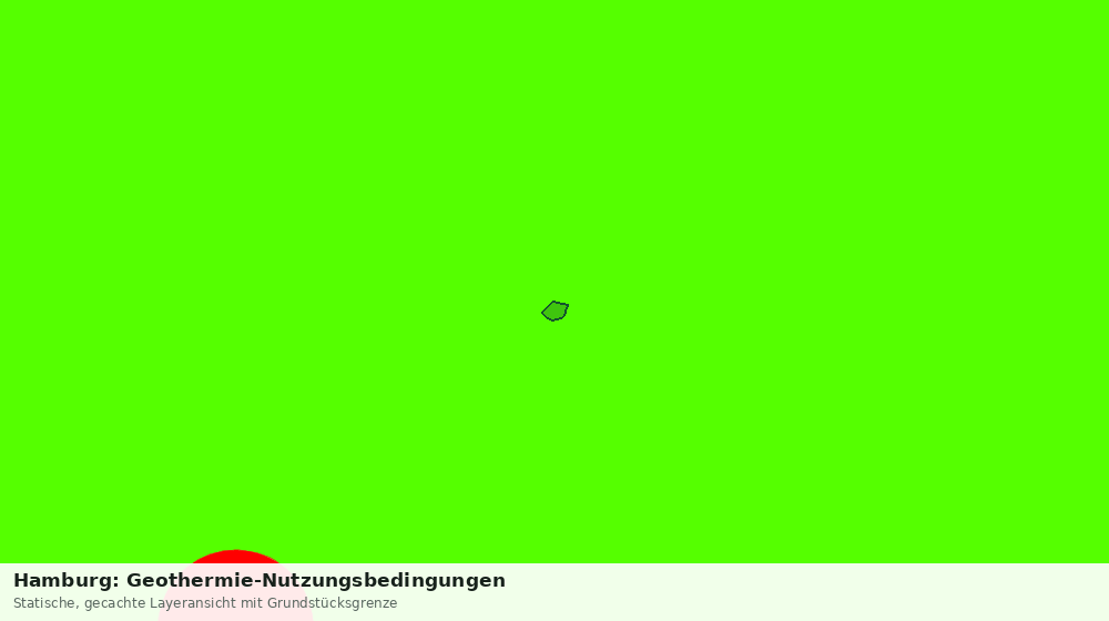 Statische Kartenansicht: Hamburg: Geothermie-Nutzungsbedingungen