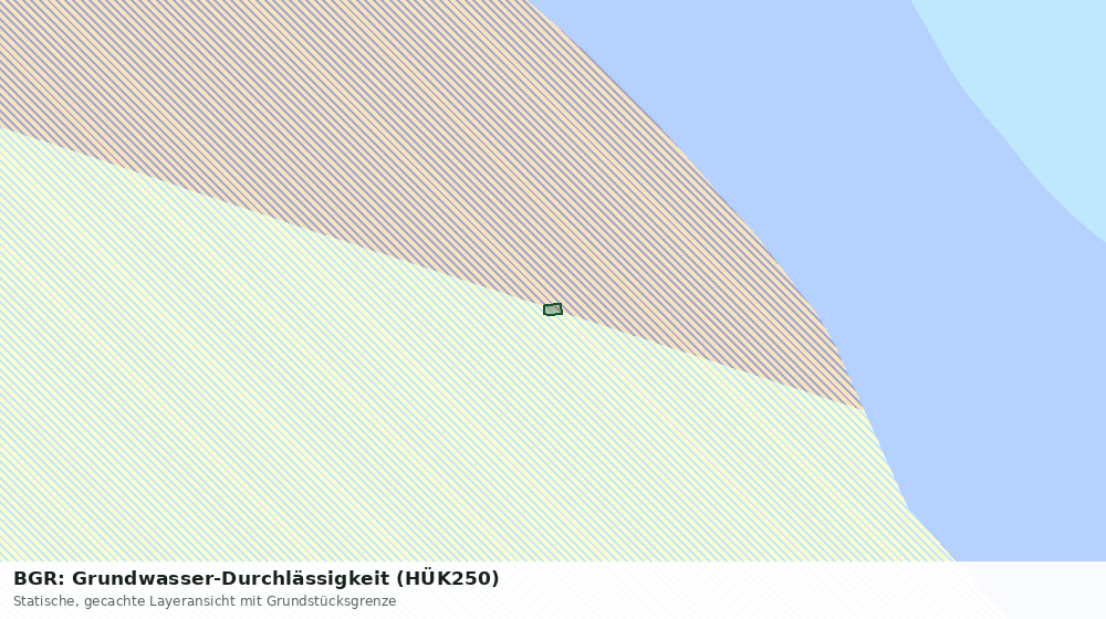 Statische Kartenansicht: BGR: Grundwasser-Durchlässigkeit (HÜK250)