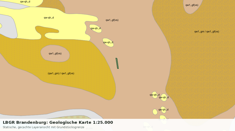 Statische Kartenansicht: LBGR Brandenburg: Geologische Karte 1:25.000