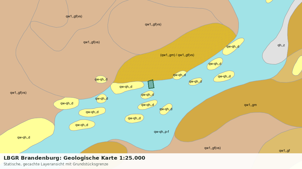 Statische Kartenansicht: LBGR Brandenburg: Geologische Karte 1:25.000