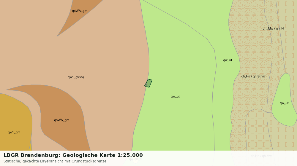 Statische Kartenansicht: LBGR Brandenburg: Geologische Karte 1:25.000