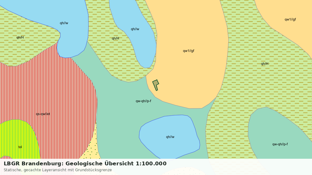 Statische Kartenansicht: LBGR Brandenburg: Geologische Übersicht 1:100.000