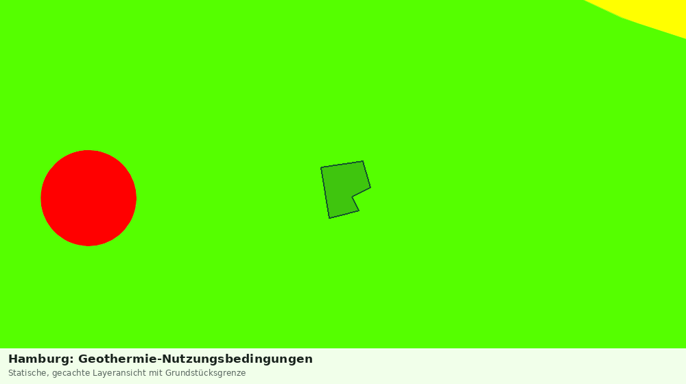 Statische Kartenansicht: Hamburg: Geothermie-Nutzungsbedingungen