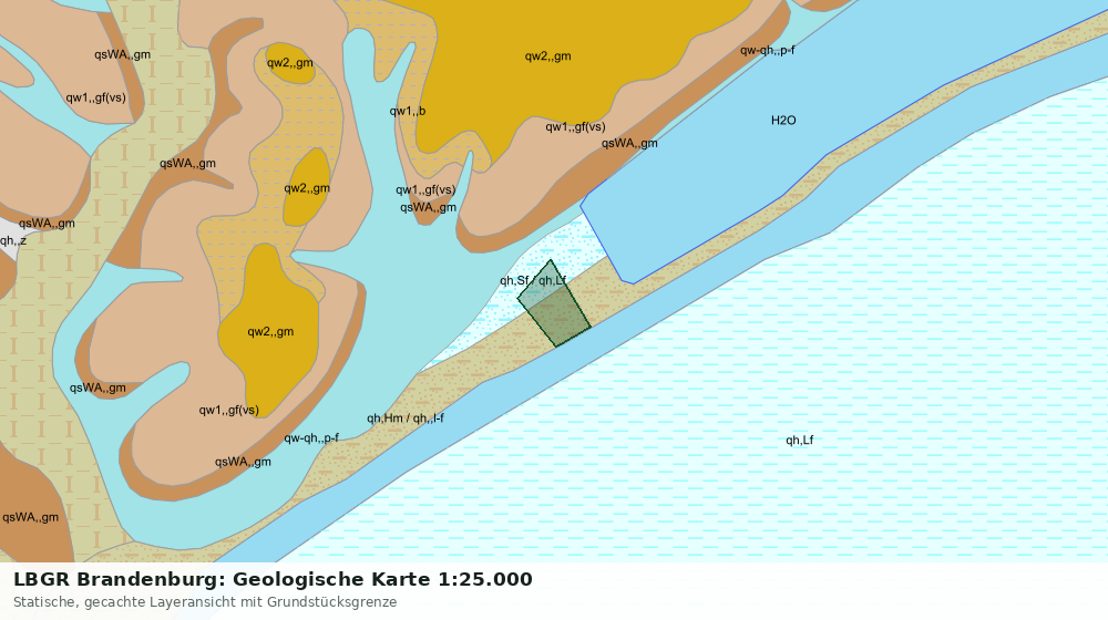 Statische Kartenansicht: LBGR Brandenburg: Geologische Karte 1:25.000