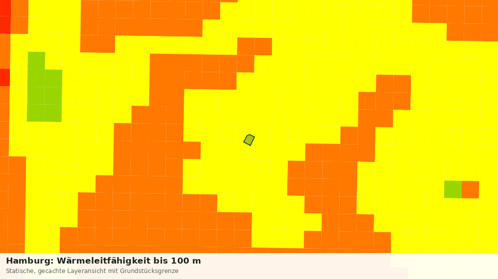 Statische Kartenansicht: Hamburg: Wärmeleitfähigkeit bis 100 m