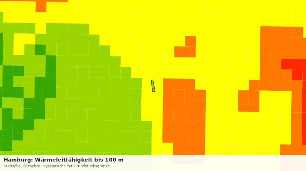 Statische Kartenansicht: Hamburg: Wärmeleitfähigkeit bis 100 m