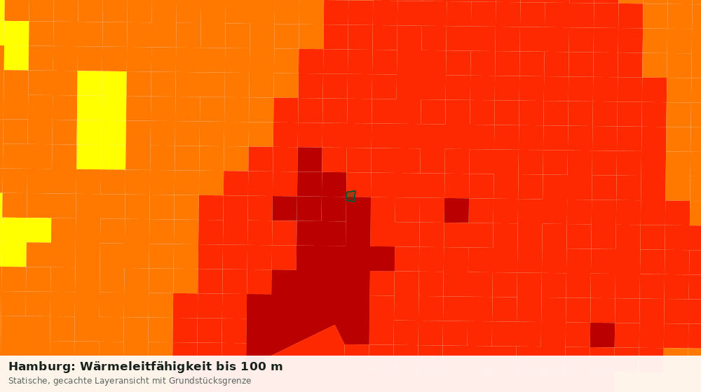 Statische Kartenansicht: Hamburg: Wärmeleitfähigkeit bis 100 m