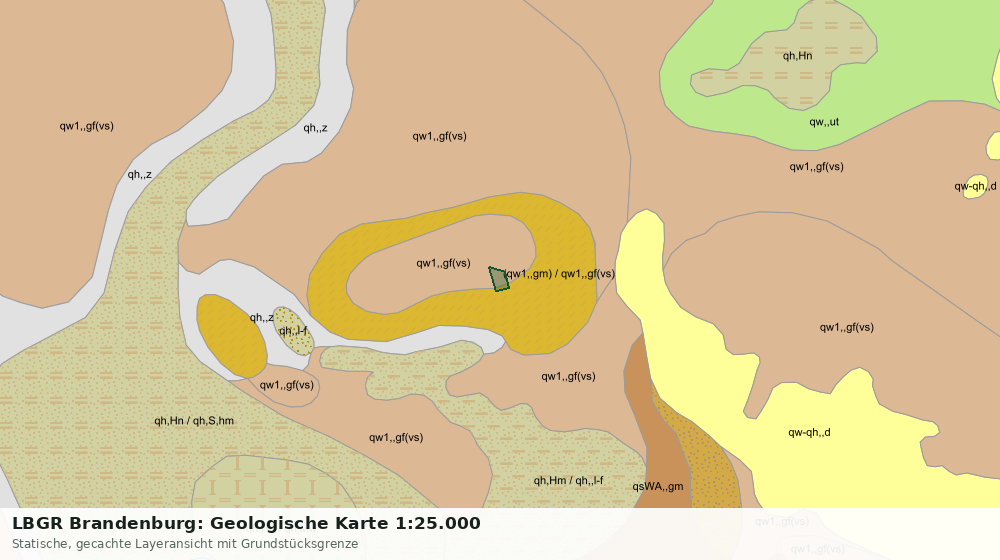 Statische Kartenansicht: LBGR Brandenburg: Geologische Karte 1:25.000