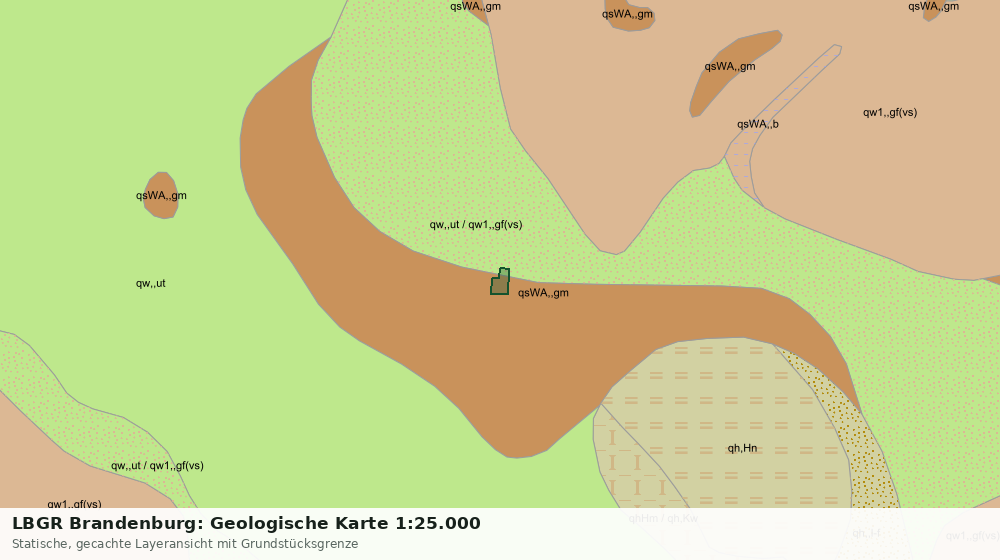 Statische Kartenansicht: LBGR Brandenburg: Geologische Karte 1:25.000