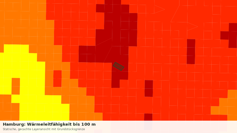 Statische Kartenansicht: Hamburg: Wärmeleitfähigkeit bis 100 m