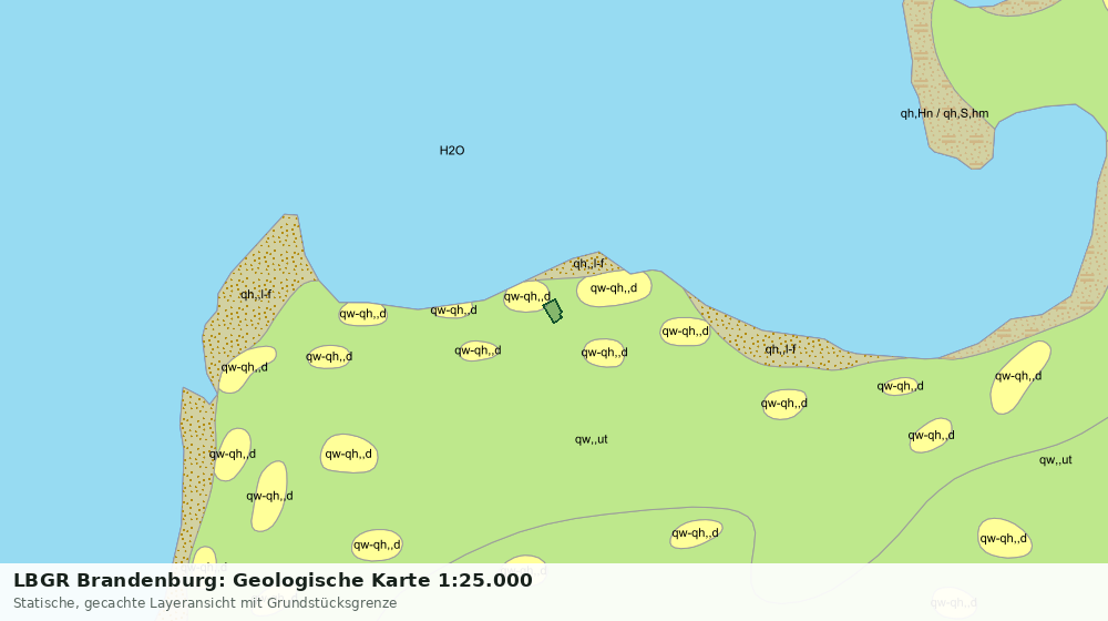 Statische Kartenansicht: LBGR Brandenburg: Geologische Karte 1:25.000